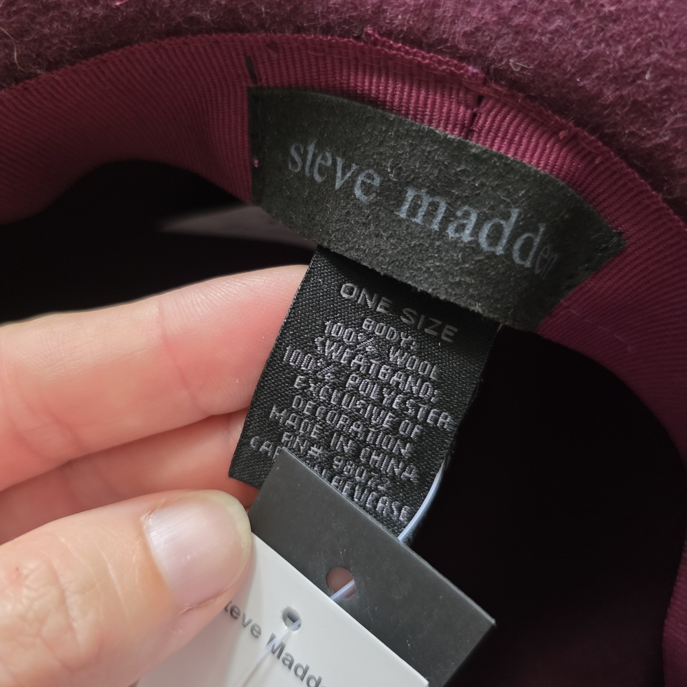 NWT Steve Madden 100% Wool Hat - Picture 4 of 5